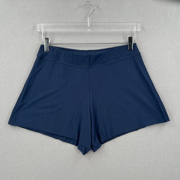 LUNYA Cool Shorts Womens Small Deep Blue Sleep Pajama Lounge Pull On Navy NEW - Picture 3 of 13